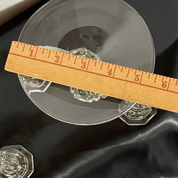 Pair Of Vintage Tiffin Glass Double Candlestick Holders Etched Floral‎ Clear EUC - Picture 11 of 11